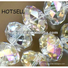 Gemstone faceted AB Clear Rondelle beads